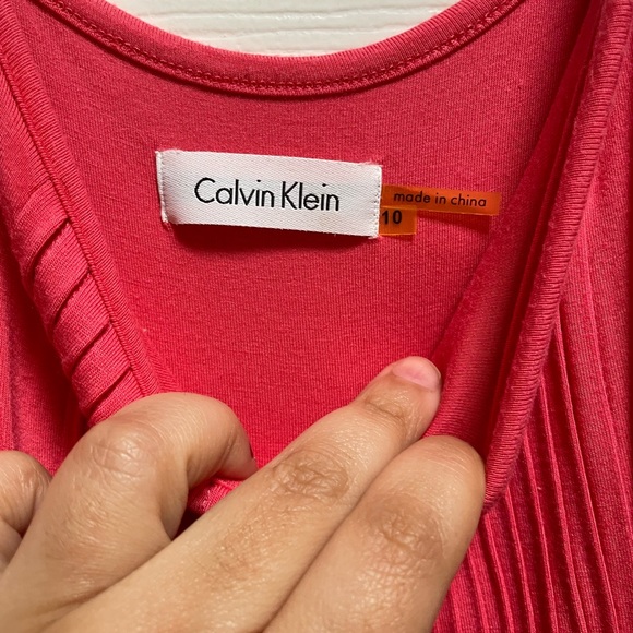 Calvin Klein Size 10 Cotton Pink Maxi Dress, Good Condition. - Picture 2 of 3